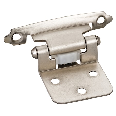 Traditional 1/2In. Overlay Hinge W/ Screws - Satin Nickel